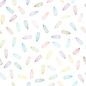 Vector Image color pencils background footer