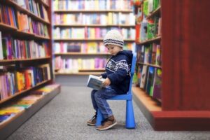 Kid in Bookstore