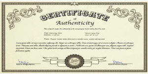 example gold certificate
